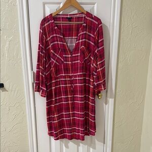 Red Plaid Zip-Up Torrid Dress